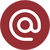 White @ symbol logo on a maroon background, indicating email or contact.